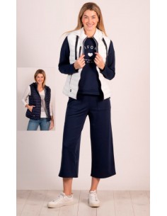 Chaleco corto capucha Laudi Moda