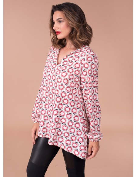 Casaca estampado manzanas Laudi Moda