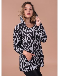 Sudadera estampada capucha Laudi Moda