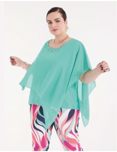 Blusa Lisa Capa Collar Laudi Moda