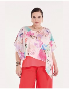 Blusa Capa Estampada Laudi Moda