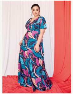 Vestido Largo Cruzado Estampado Laudi Moda